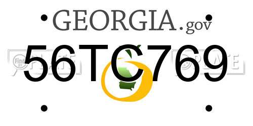 56TC769 Georgia License Plate