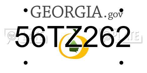 56TZ262 Georgia License Plate