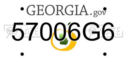 57006G6 Georgia License Plate