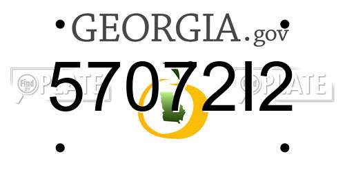 57072I2 Georgia License Plate
