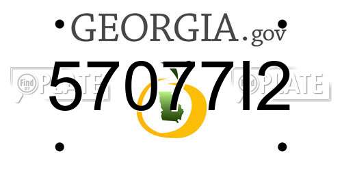 57077I2 Georgia License Plate
