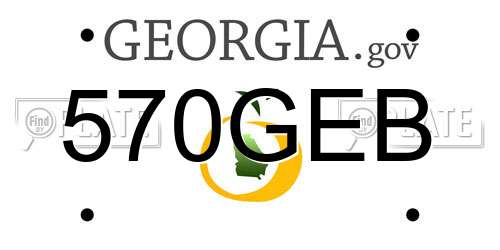 570GEB Georgia License Plate