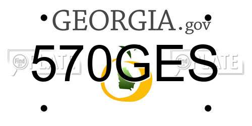 570GES Georgia License Plate