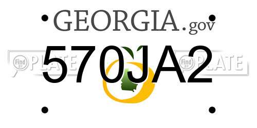 570JA2 Georgia License Plate