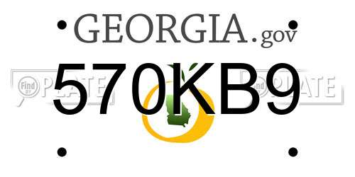570KB9 Georgia License Plate