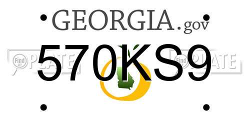570KS9 Georgia License Plate