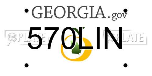 570LIN Georgia License Plate