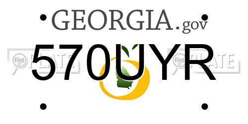 570UYR Georgia License Plate