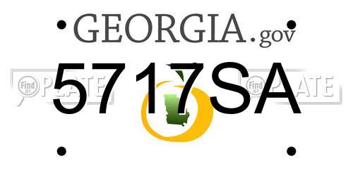 5717SA Georgia License Plate