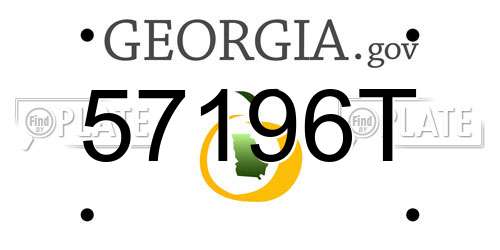 57196T Georgia License Plate