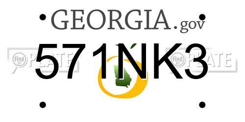 571NK3 Georgia License Plate