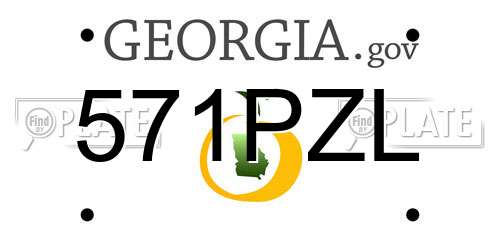 571PZL Georgia License Plate