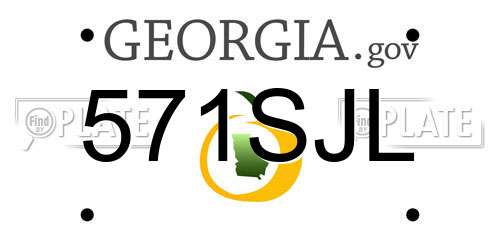 571SJL Georgia License Plate