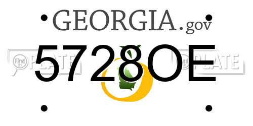 5728OE Georgia License Plate