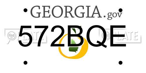 572BQE Georgia License Plate