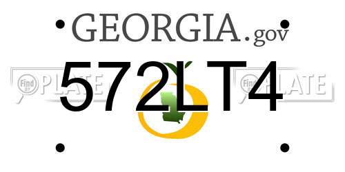 572LT4 Georgia License Plate