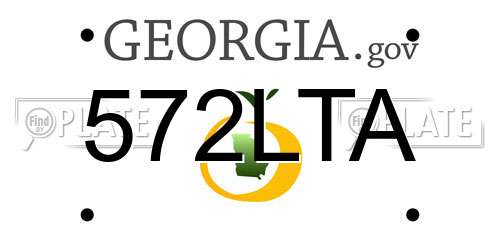 572LTA Georgia License Plate