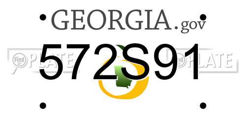 572S91 Georgia License Plate