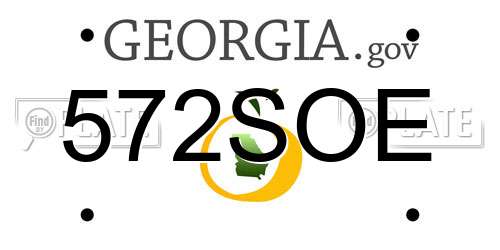 572SOE Georgia License Plate