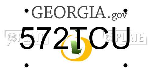 572TCU Georgia License Plate