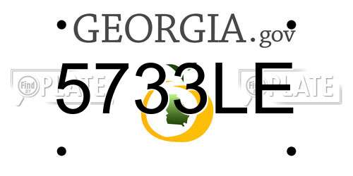 5733LE Georgia License Plate