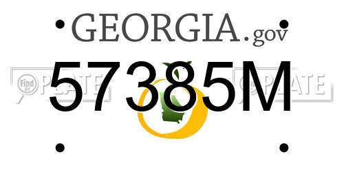 57385M Georgia License Plate