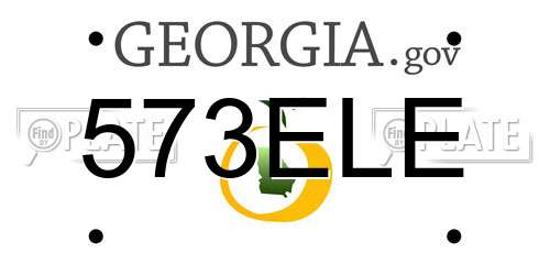 573ELE Georgia License Plate