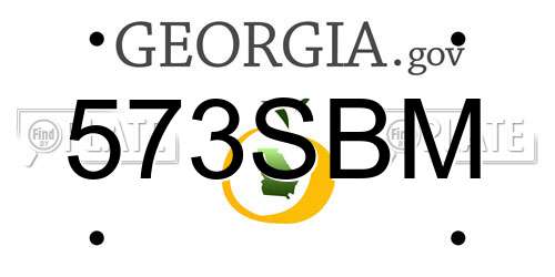 573SBM Georgia License Plate