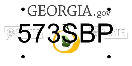 573SBP Georgia License Plate