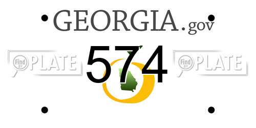 574 Georgia License Plate