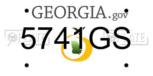 5741GS Georgia License Plate