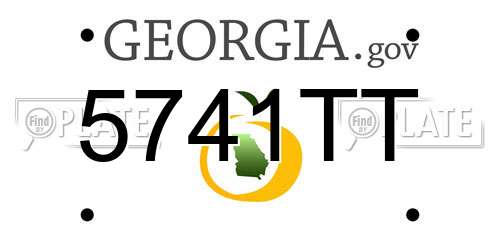 5741TT Georgia License Plate