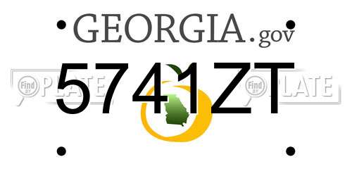 5741ZT Georgia License Plate