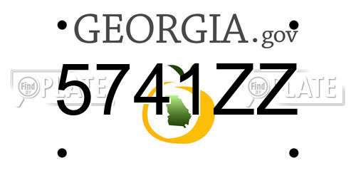 5741ZZ Georgia License Plate