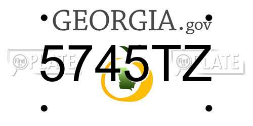 5745TZ Georgia License Plate