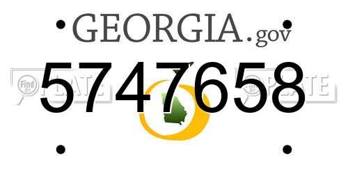 5747658 Georgia License Plate