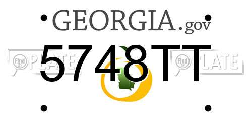 5748TT Georgia License Plate