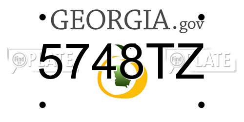 5748TZ Georgia License Plate
