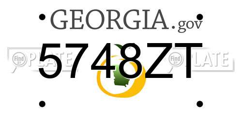 5748ZT Georgia License Plate