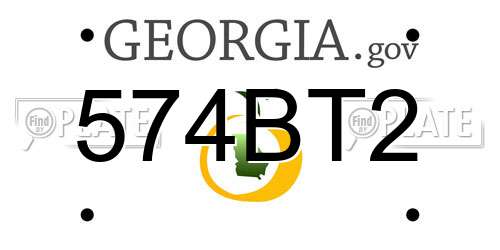 574BT2 Georgia License Plate