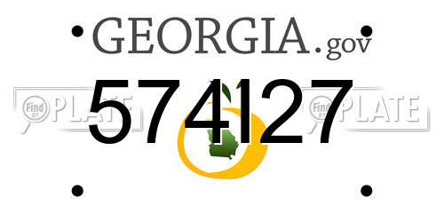 574I27 Georgia License Plate