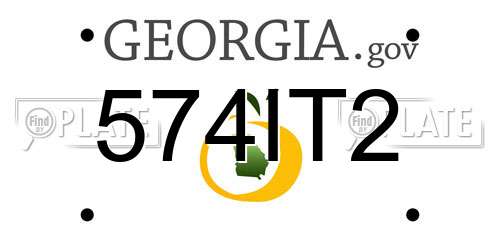 574IT2 Georgia License Plate