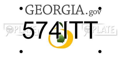 574ITT Georgia License Plate