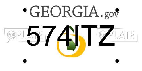 574ITZ Georgia License Plate