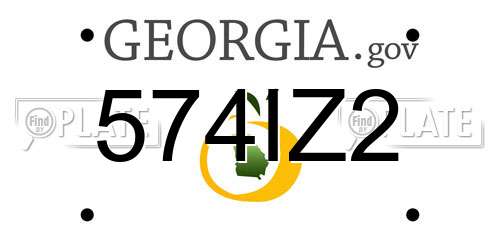 574IZ2 Georgia License Plate