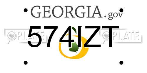 574IZT Georgia License Plate