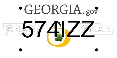 574IZZ Georgia License Plate