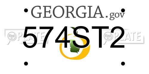 574ST2 Georgia License Plate