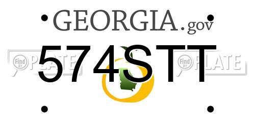 574STT Georgia License Plate