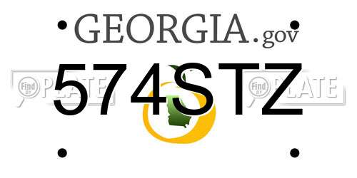 574STZ Georgia License Plate